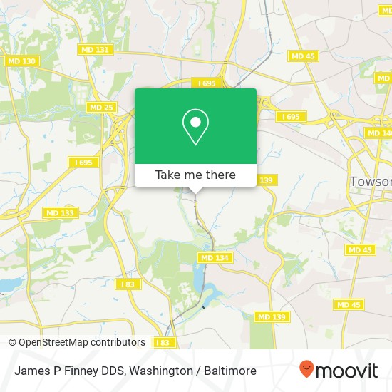 Mapa de James P Finney DDS