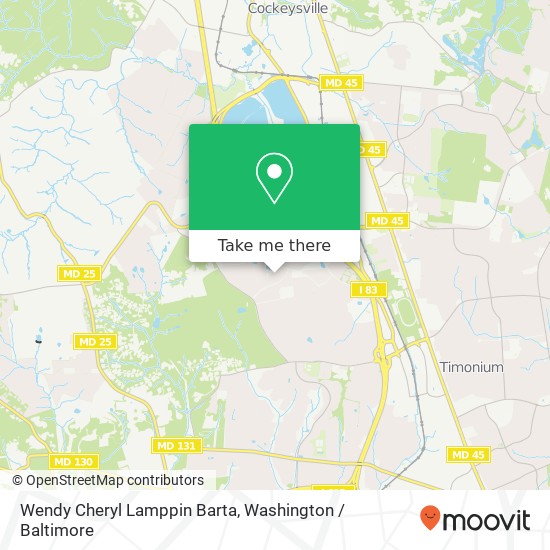 Wendy Cheryl Lamppin Barta map