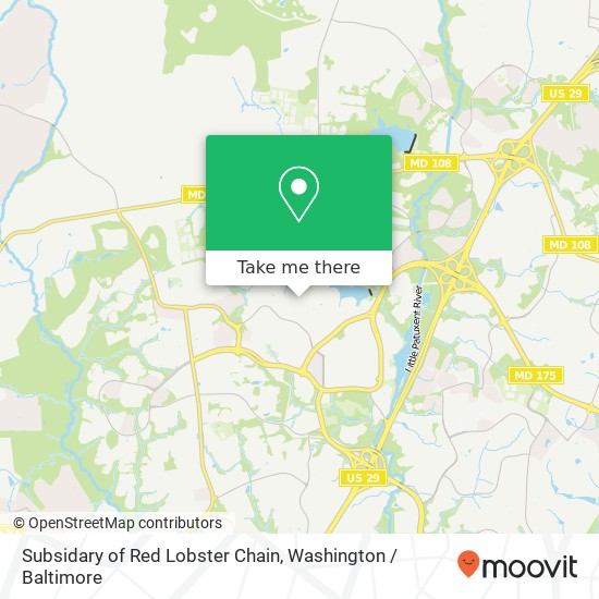 Mapa de Subsidary of Red Lobster Chain