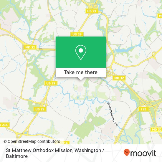 St Matthew Orthodox Mission map