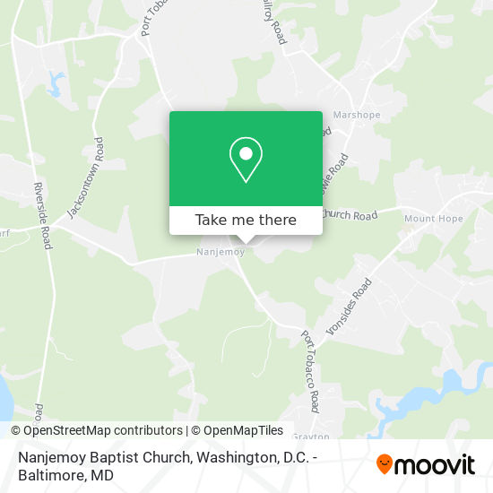 Nanjemoy Baptist Church map