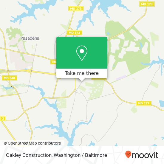 Oakley Construction map