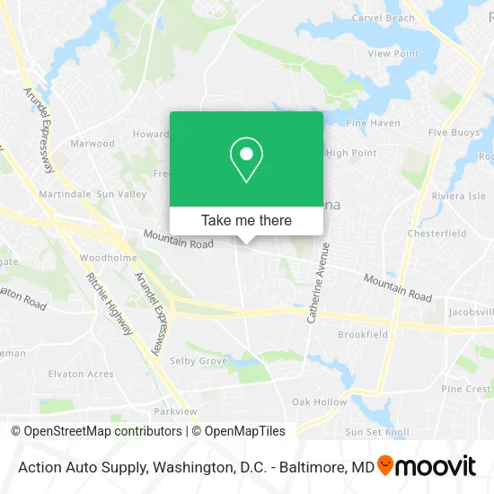 Action Auto Supply map