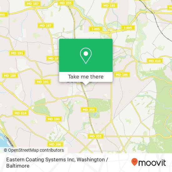 Mapa de Eastern Coating Systems Inc