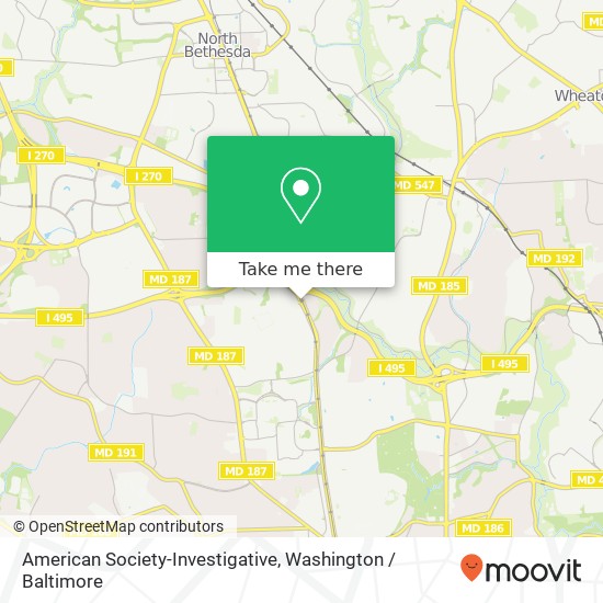 American Society-Investigative map