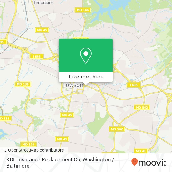 Mapa de KDL Insurance Replacement Co