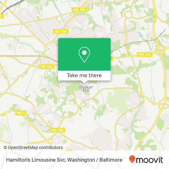 Hamilton's Limousine Svc map