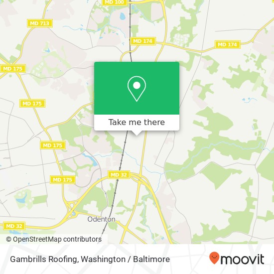 Mapa de Gambrills Roofing