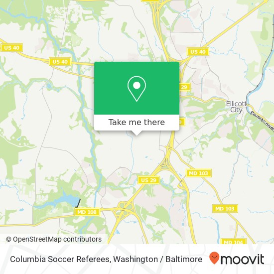 Columbia Soccer Referees map