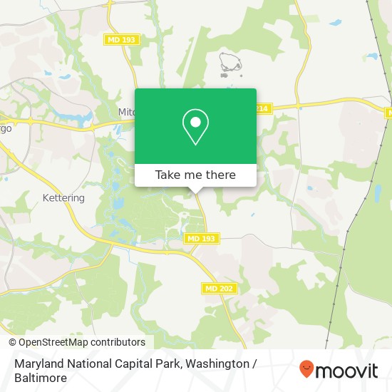 Mapa de Maryland National Capital Park