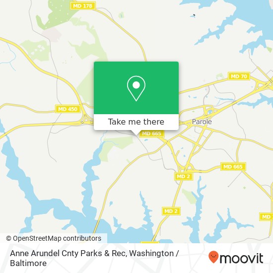 Mapa de Anne Arundel Cnty Parks & Rec