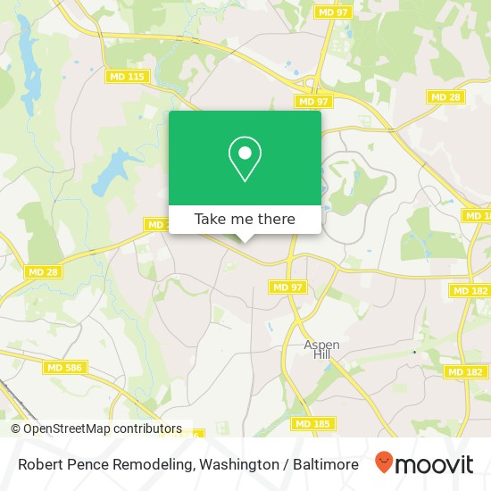 Robert Pence Remodeling map