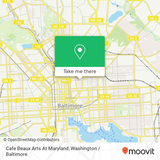 Cafe Beaux Arts At Maryland map