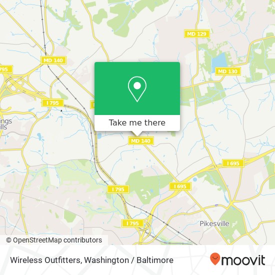 Wireless Outfitters map