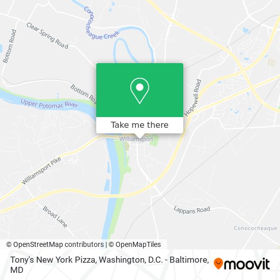 Mapa de Tony's New York Pizza