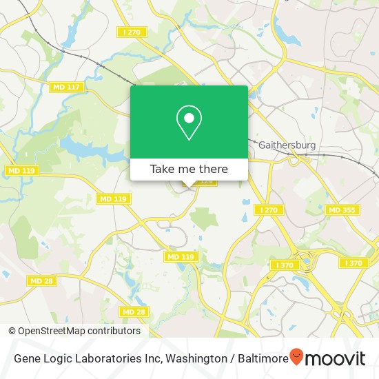 Mapa de Gene Logic Laboratories Inc