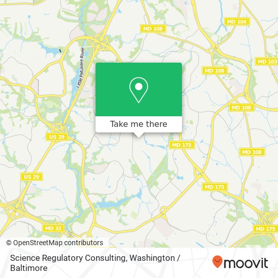 Mapa de Science Regulatory Consulting