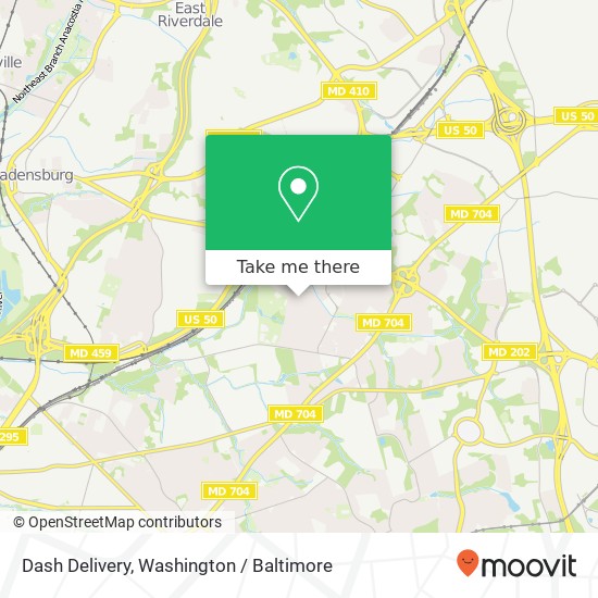 Mapa de Dash Delivery