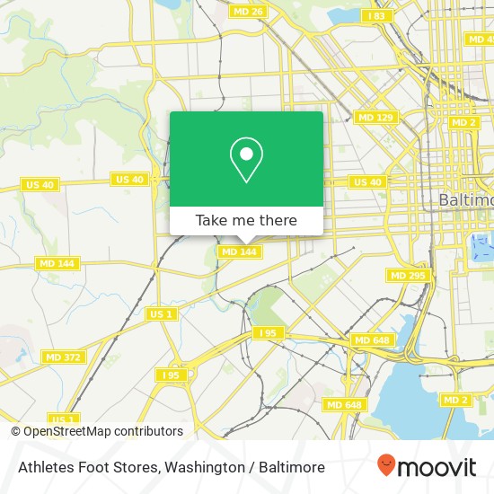 Athletes Foot Stores map