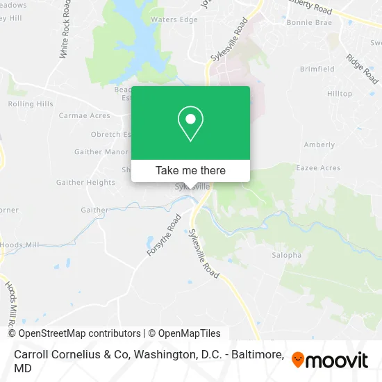 Carroll Cornelius & Co map