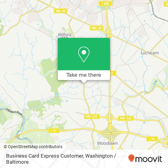 Business Card Express Customer map