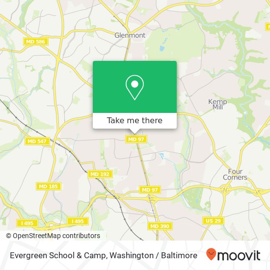 Evergreen School & Camp map