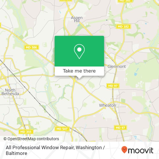 Mapa de All Professional Window Repair