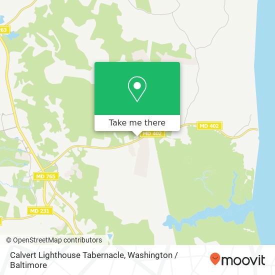 Calvert Lighthouse Tabernacle map