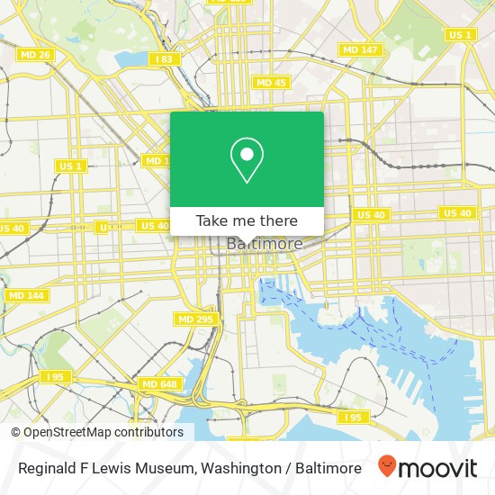 Reginald F Lewis Museum map