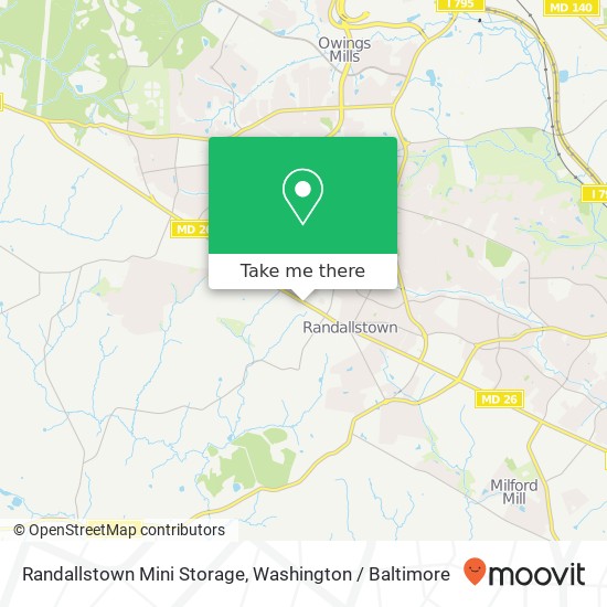 Randallstown Mini Storage map