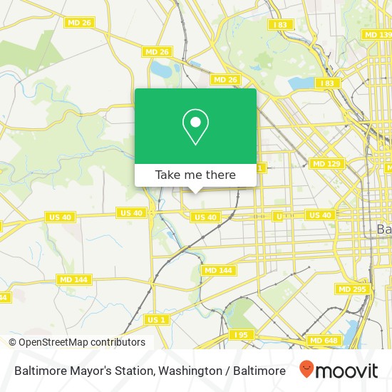 Baltimore Mayor's Station map