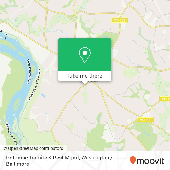 Mapa de Potomac Termite & Pest Mgmt