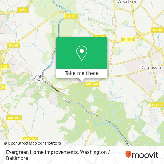 Evergreen Home Improvements map