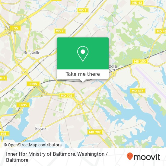 Inner Hbr Mnistry of Baltimore map