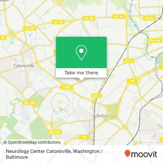 Mapa de Neurology Center Catonsville