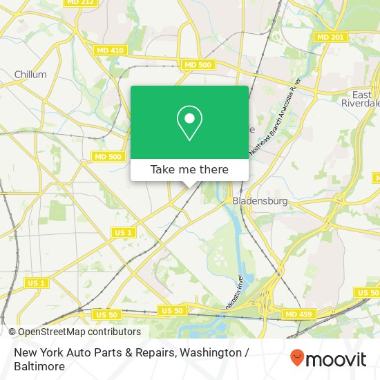 New York Auto Parts & Repairs map