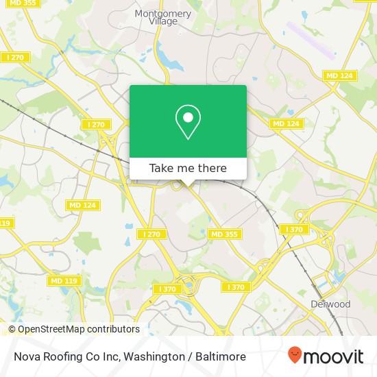 Nova Roofing Co Inc map