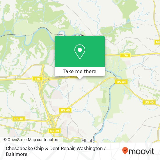 Chesapeake Chip & Dent Repair map