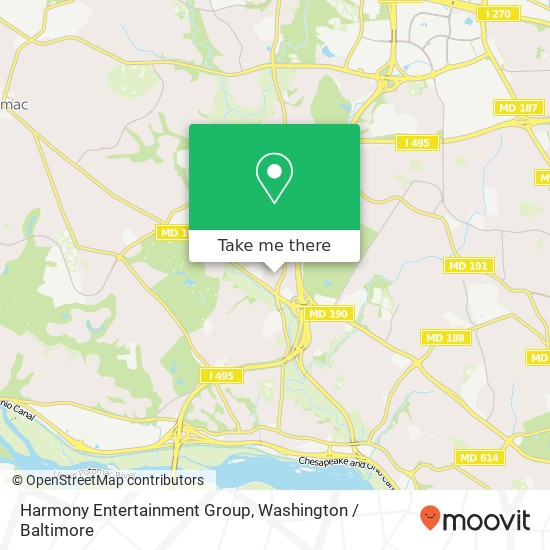 Mapa de Harmony Entertainment Group