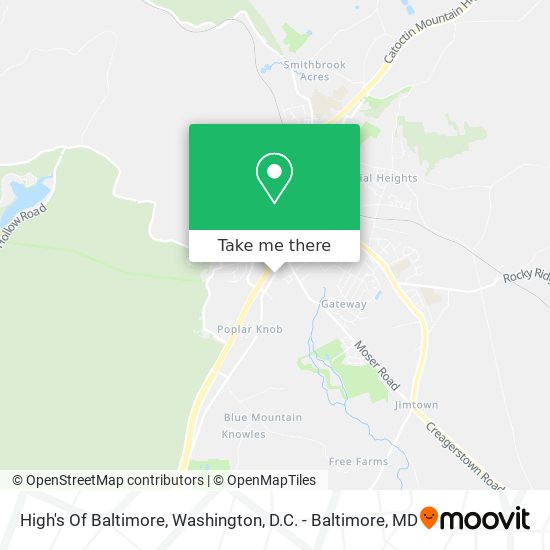 High's Of Baltimore map