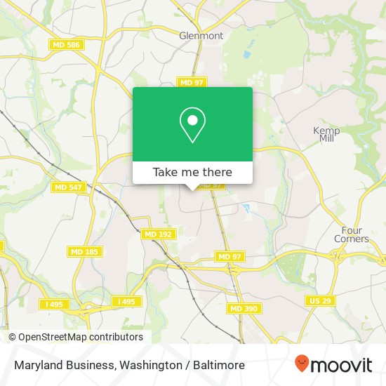 Mapa de Maryland Business