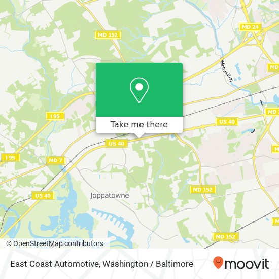 Mapa de East Coast Automotive