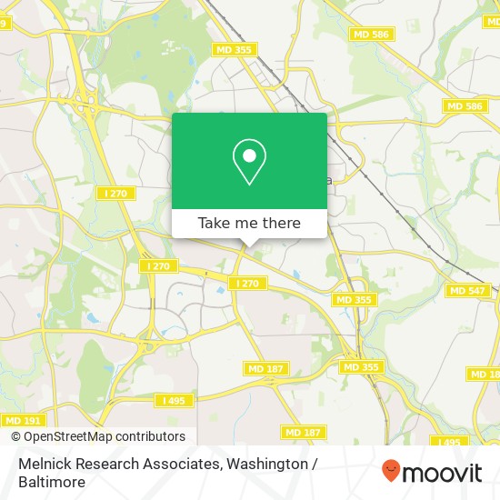 Mapa de Melnick Research Associates