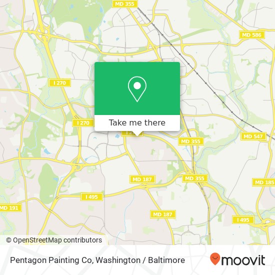 Mapa de Pentagon Painting Co