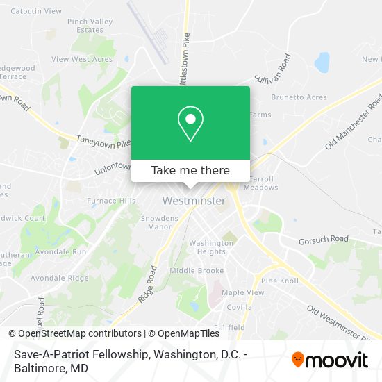 Save-A-Patriot Fellowship map