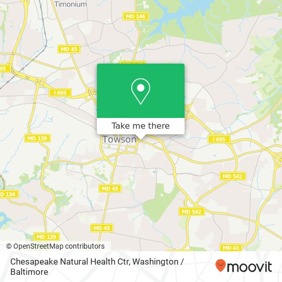 Chesapeake Natural Health Ctr map