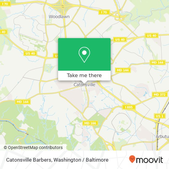 Mapa de Catonsville Barbers