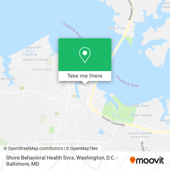 Mapa de Shore Behavioral Health Svcs