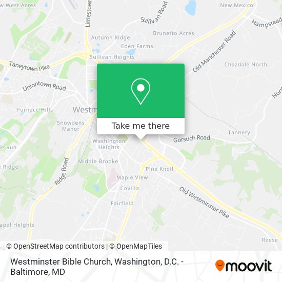 Mapa de Westminster Bible Church