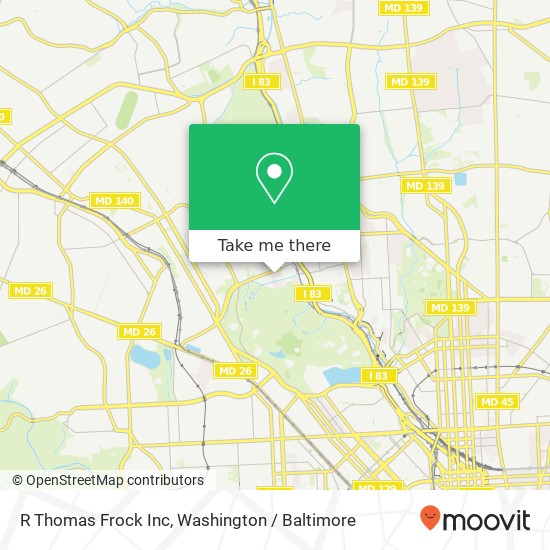 R Thomas Frock Inc map